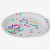 カラー化マーメイドテーマ紙プレートの誕生日 ペーパープレート (アングル)