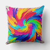 カラー回転：抽象芸術アート クッション (裏面)