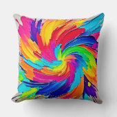 カラー回転：抽象芸術アート クッション (正面)