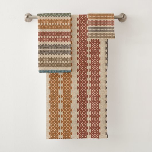 カラー図形パターンのtouch バスタオルセット (インサイチュ)