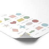 カラー図形ポスターのミュート ポスター (角)