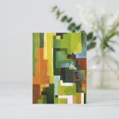 カラー型枠抽象芸術威厳があるマッケ ポストカード (スタンド正面)