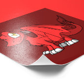 カラー変更SDフューリー・ドラゴンと任意のダークカラー・バック フォトプリント (角)