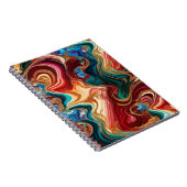 カラー大理石付きスパイラルノートデザイン ノートブック (右側)