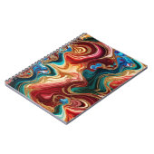 カラー大理石付きスパイラルノートデザイン ノートブック (左側)