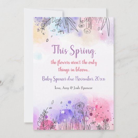 カラー妊娠のシンフォニー発表 案内状 (正面)