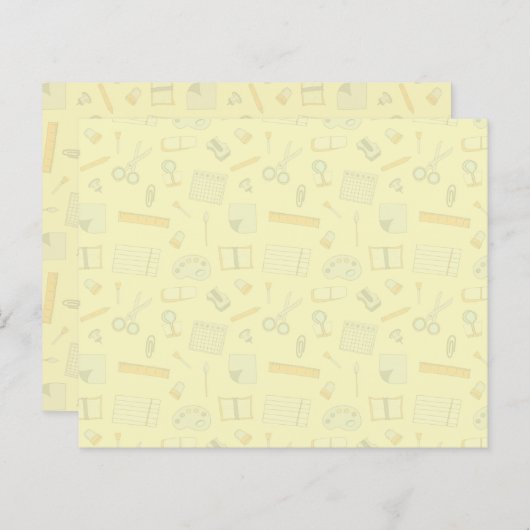 カラー学校用品パターン (正面/裏面)