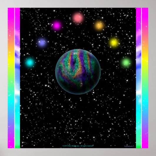 カラー宇宙ミニポスター ポスター (正面)