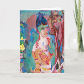 カラー少女の胸像 |アルバートミュラー カード (正面)