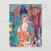 カラー少女の胸像 |アルバートミュラー ポストカード (正面)