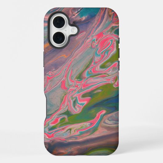 カラー川フローアー絵を描ト iPhoneケース (裏面)