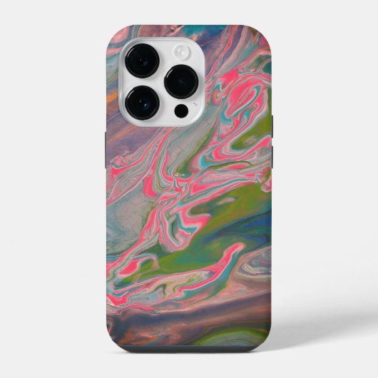 カラー川フローアー絵を描ト iPhoneケース (裏面)