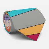 カラー幅ストライプのグレー、ブルー、数々のカラー ネクタイ (ロール)