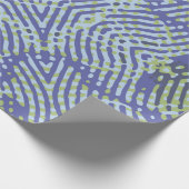 カラー彫刻パターン ヴィンテージイラスト抽象 ラッピングペーパー (角)