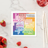 カラー心理学ワードクラウドイラストレーションボックス スタンダードカクテルナプキン (インサイチュ)