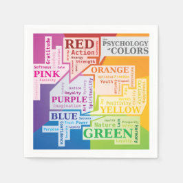 カラー心理学ワードクラウドイラストレーションボックス スタンダードカクテルナプキン