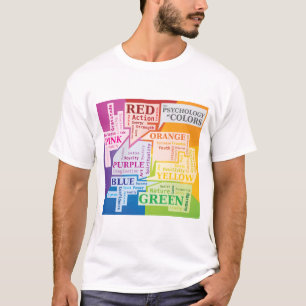 カラー心理学ワードクラウドイラストレーションボックス Tシャツ
