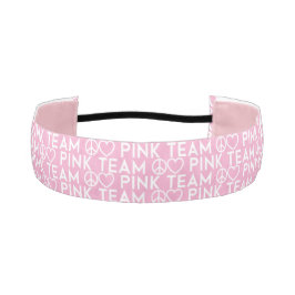 カラー戦争ピンクチームヘアアクセサリーエラスティックヘアT アスレチックヘッドバンド