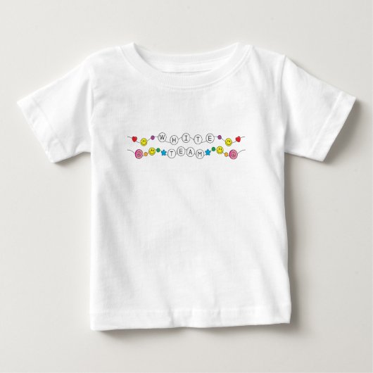 カラー戦争ホワイトチームシャツ ベビーTシャツ (正面)