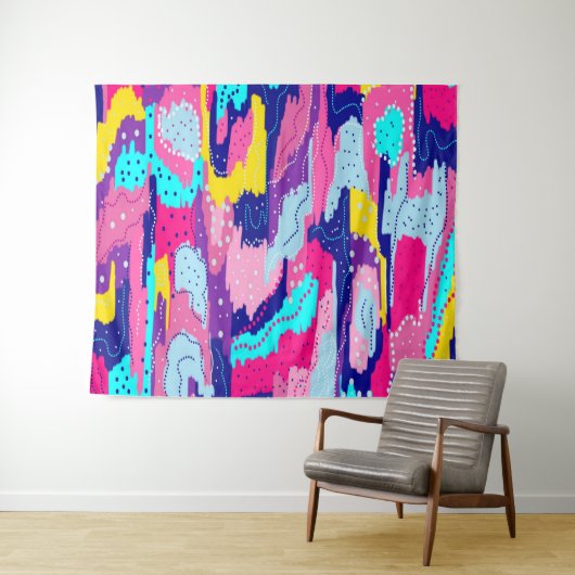 カラー抽象芸術お祝い タペストリー (インサイチュ(横))