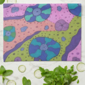 カラー抽象芸術の展開 キッチンタオル (折り畳み)