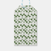 カラー抽象芸術の選択Harlequin Diamond Pattern ギフトタグ (正面)