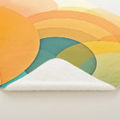 カラー抽象芸術の重なり合う円 シェルパブランケット (3/4)