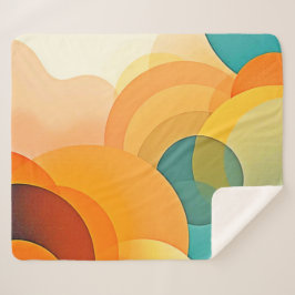 カラー抽象芸術の重なり合う円 シェルパブランケット