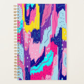 カラー抽象芸術アートお祝い プランナー手帳 (正面)