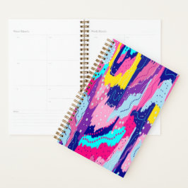 カラー抽象芸術アートお祝い プランナー手帳