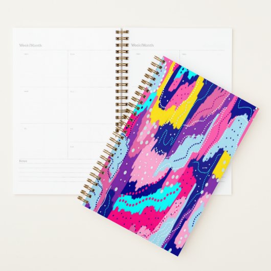 カラー抽象芸術アートお祝い プランナー手帳 (ディスプレー)