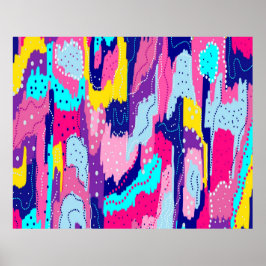 カラー抽象芸術アートお祝い ポスター