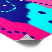 カラー抽象芸術アートお祝い ポスター (角)