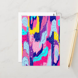 カラー抽象芸術アートお祝い ポストカード