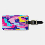 カラー抽象芸術アートお祝い ラゲッジタグ (正面横)