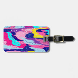 カラー抽象芸術アートお祝い ラゲッジタグ