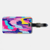 カラー抽象芸術アートお祝い ラゲッジタグ (裏面横)