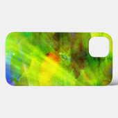 カラー抽象芸術シームレス背景(緑、黄) Case-Mate iPhoneケース (裏面 (横))