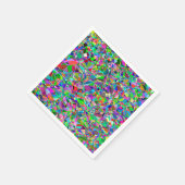 カラー抽象芸術ステンドグラス模様 スタンダードカクテルナプキン (角)