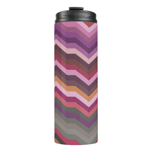 カラー抽象芸術レトロストライプの背景、ファッションZ タンブラー (正面)