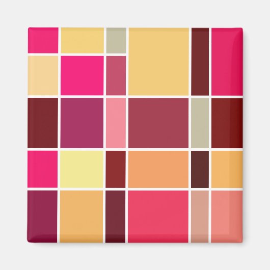 カラー抽象芸術合成 マグネット (正面)