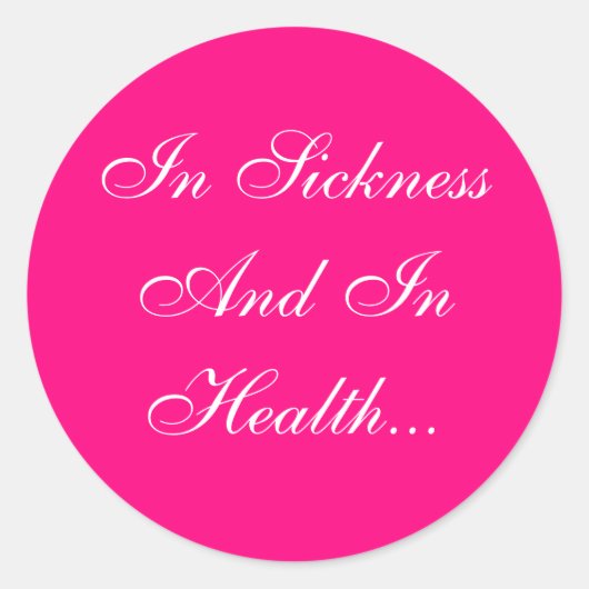 カラー招待状ブライトピンク ラウンドシール (正面)