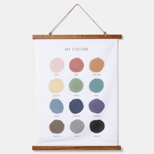 カラー教育プリスクール教室デコール 吊り下げ型タペストリー (正面)