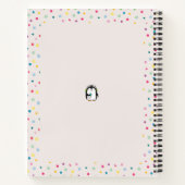 カラー数々のかわいいペンギンのジャグラー水玉模様手帳 ノートブック (裏面)