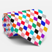 カラー数々ののハーレクインのダイヤモンド模様デザイン ネクタイ