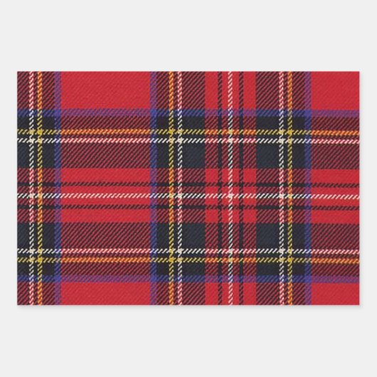 カラー数々ののプレイドケルトの完璧なクリスマスプレゼント ラッピングペーパーシート (正面)