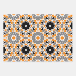 カラー数々のの万華鏡モザイクモロッコパターン ラッピングペーパーシート