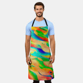 カラー数々のア絵を描ート抽象芸術の壁紙の背景 エプロン (着用した状態)