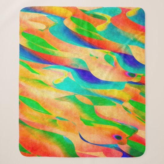 カラー数々のア絵を描ート抽象芸術の壁紙の背景 シェルパブランケット (正面)