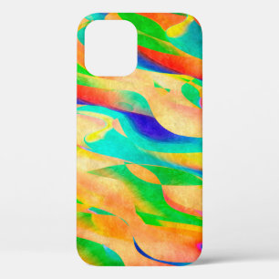 カラー数々のア絵を描ート抽象芸術の壁紙の背景 iPhone 12ケース